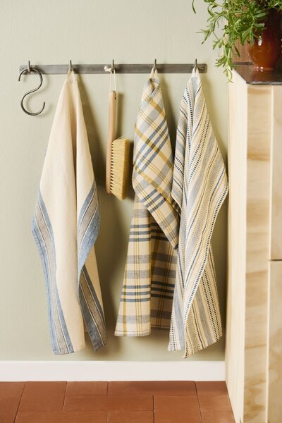 Utěrka Celine Blue and Beige Woven