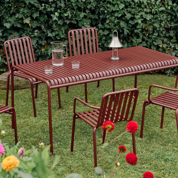 HAY Zahradní stůl Palissade, Iron Red, 82 x 90