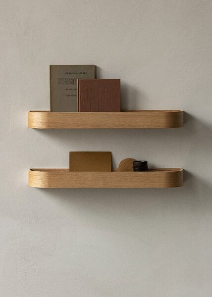 Audo Copenhagen Nástěnná police Epoch Natural Oak/Fog - 79 cm MN201