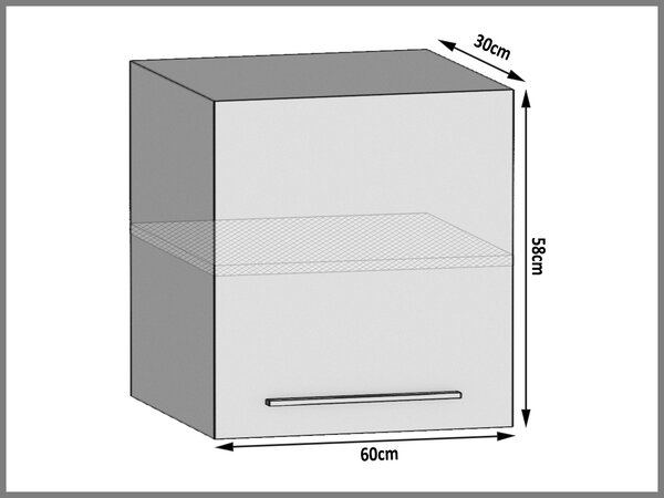 Kuchyňská skříňka Belini horní 60 cm bílý lesk INF SG60/1/WT/W/0/D