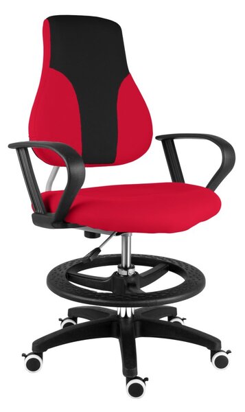 Dětská rostoucí židle Neoseat KINDER — látka, černá / červená