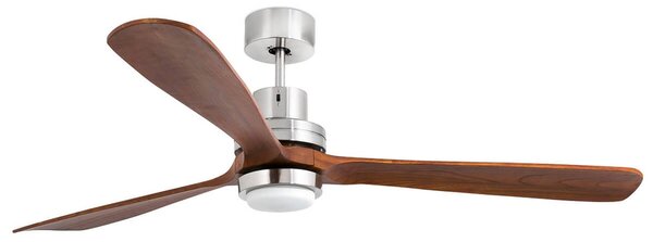 LED stropní ventilátor Lantau-G, vlašský ořech