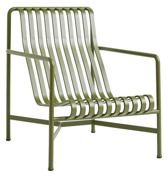 HAY Zahradní křeslo Palissade Lounge High, Olive
