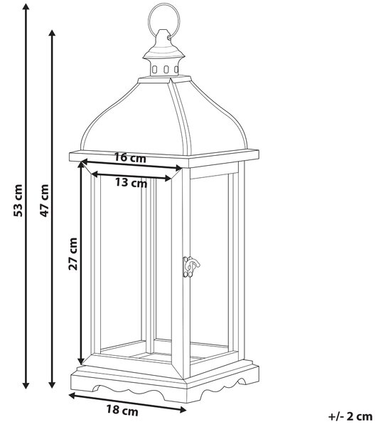 Lucerna SAMAR Borovicové dřevo 47 cm Bílá