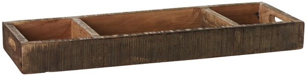 Dřevěný box s přihrádkami Recycled Wood 60 cm