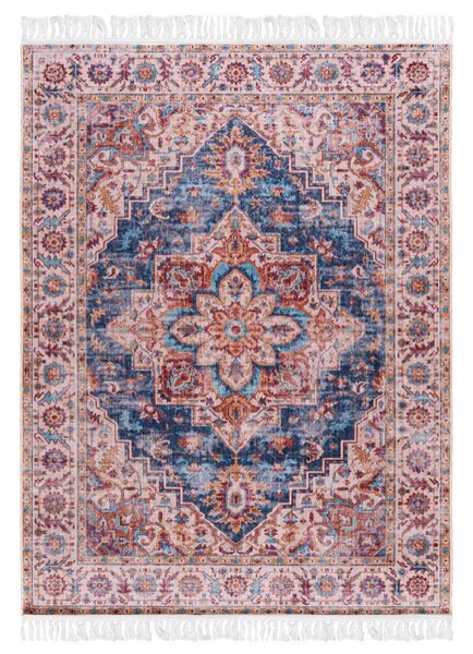 Makro Abra Kusový koberec CHENILLE PRINTED Y-169A Klasický hnědý modrý Rozměr: 120x170 cm