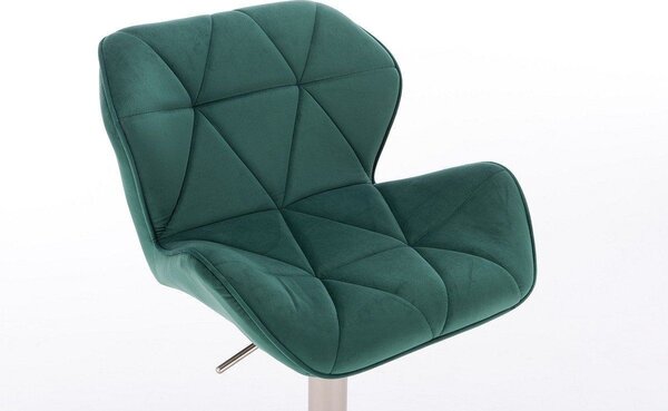 LuxuryForm DESIGN Židle MILANO VELUR na zlatém talíři - zelená
