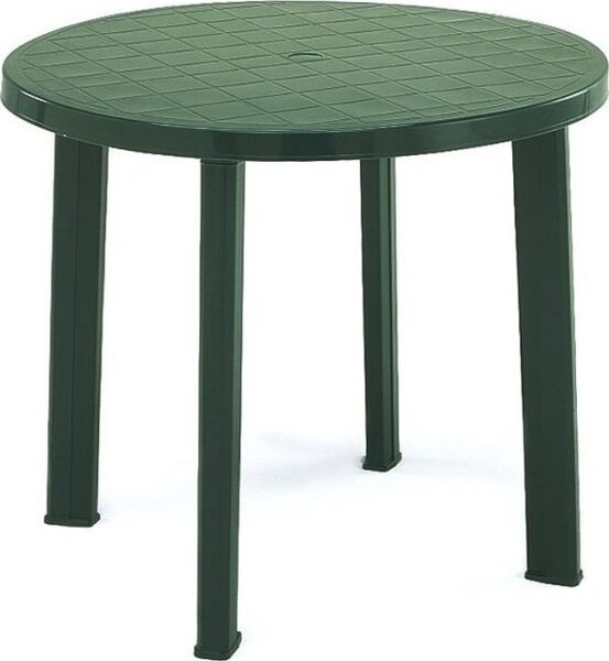 ProGarden Zahradní plastový stůl TONDO zelený