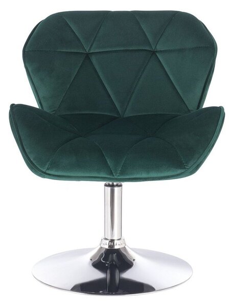 LuxuryForm DESIGN Židle MILANO VELUR na stříbrném talíři - zelená