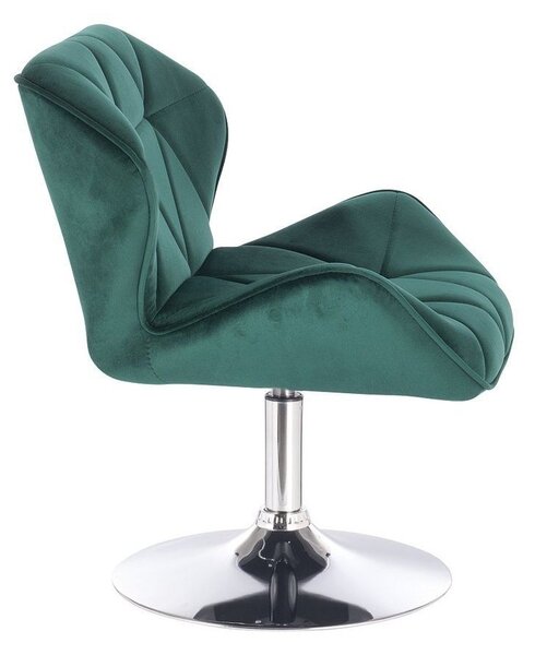 LuxuryForm DESIGN Židle MILANO VELUR na stříbrném talíři - zelená