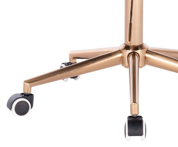LuxuryForm DESIGN Židle MILANO VELUR na zlaté podstavě s kolečky - zelená