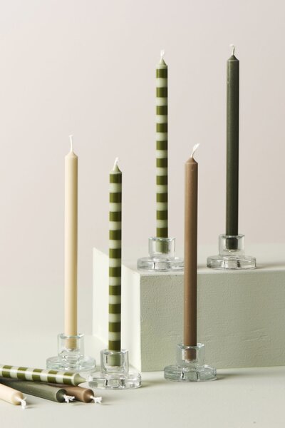 Svíčka Taper Olive Green 20 cm