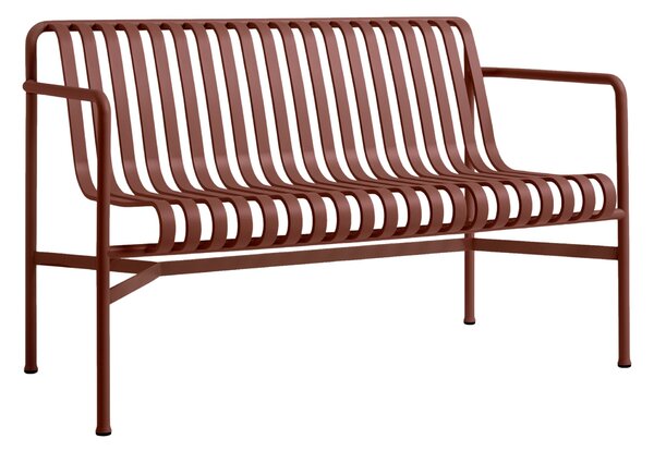 HAY Zahradní lavice Palissade Dining Armrest, Iron Red