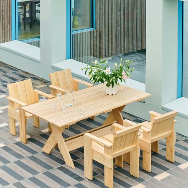 HAY Zahradní židle Crate Dining, Pinewood