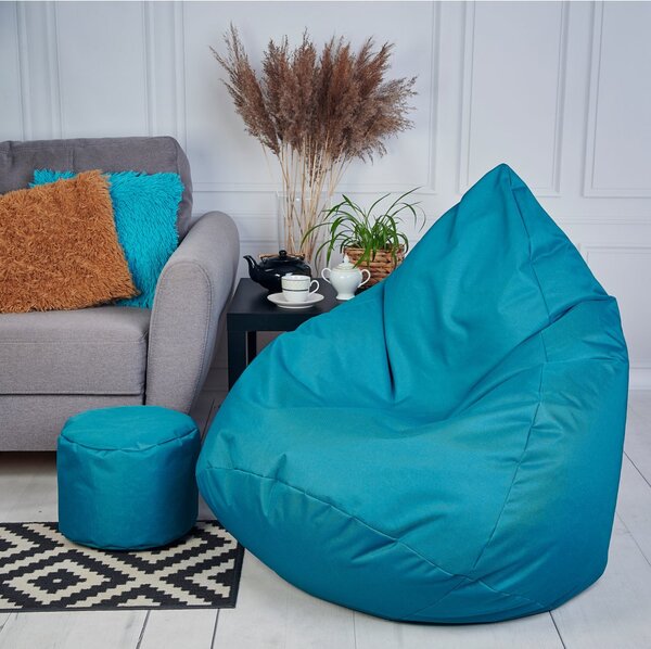 Supplies sedací vak OUTDOOR RELAX nesnímatelný potah - polyester v tyrkysové barvě