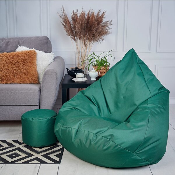 Supplies sedací vak OUTDOOR RELAX nesnímatelný potah - polyester v tmavě zelené barvě