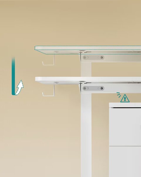 SONGMICS Elektricky nastavitelný pracovní stůl Vasagle Memory 160 cm bílý