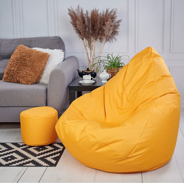 Supplies sedací vak OUTDOOR RELAX nesnímatelný potah - polyester ve žluté barvě