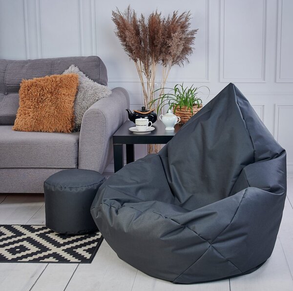 Supplies sedací vak OUTDOOR RELAX nesnímatelný potah - polyester v antracitové barvě