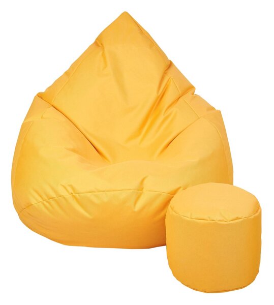 Supplies sedací vak OUTDOOR RELAX nesnímatelný potah - polyester ve žluté barvě