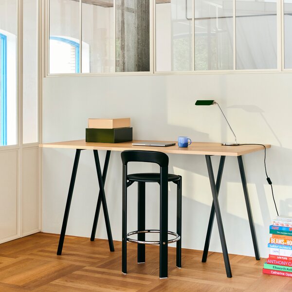 HAY Stůl Loop Stand High, Oak / Black, 180 x 88 cm