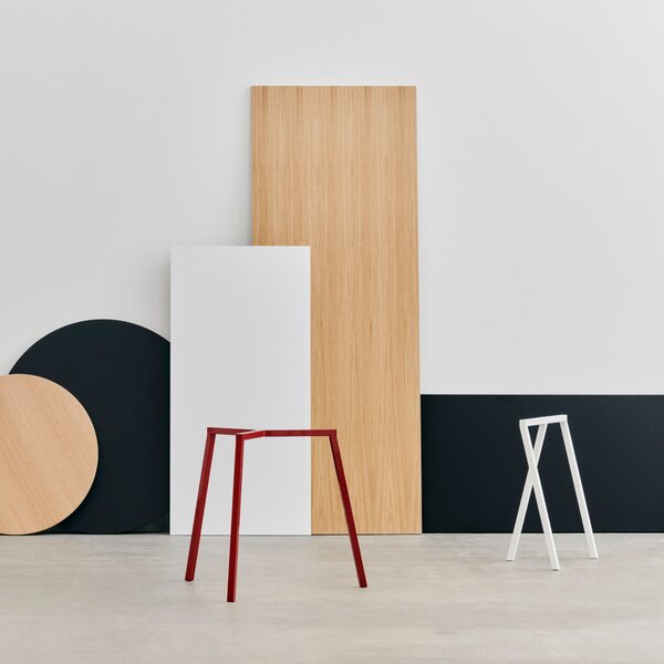 HAY Stůl Loop Stand High, Oak / Black, 180 x 88 cm