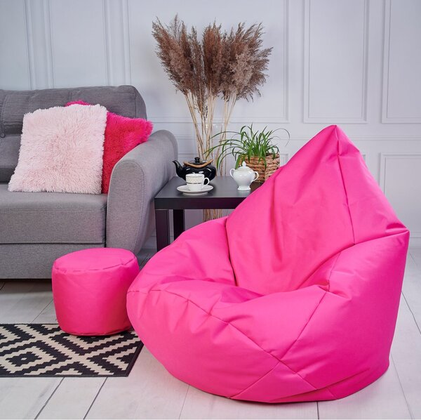Supplies sedací pytel OUTDOOR RELAX nesnímatelný potah - polyester v růžové barvě