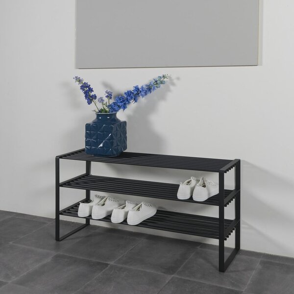 Černý kovový botník 100x48,5x29 cm Rex – Spinder Design