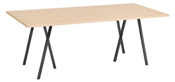 HAY Stůl Loop Stand, Oak / Black, 250 x 93 cm