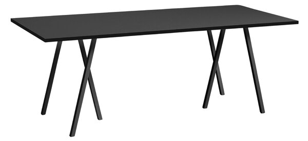 HAY Stůl Loop Stand, Black, 180 x 88 cm