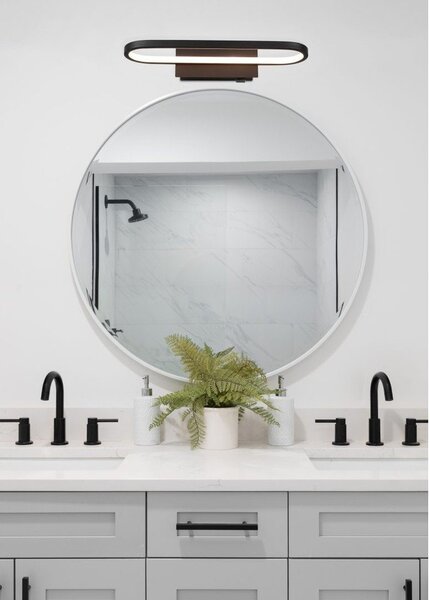 Matně černé LED nástěnné svítidlo (délka 40 cm) Gianni – Trio
