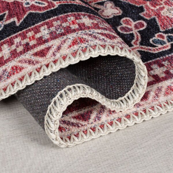 Vínový pratelný koberec s příměsí recyklovaných vláken 160x230 cm Windsor – Flair Rugs