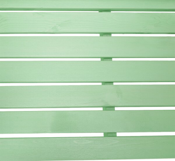 KONDELA Dřevěná zahradní lavička, neo mint, 124 cm, FABLA