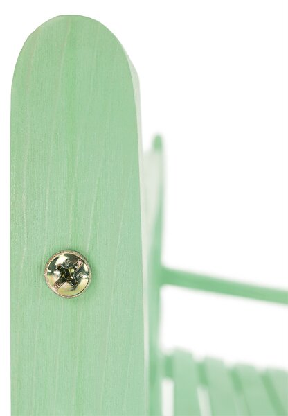 KONDELA Dřevěná zahradní lavička, neo mint, 124 cm, FABLA