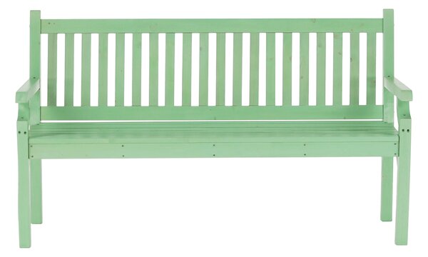 KONDELA Dřevěná zahradní lavička, neo mint, 150 cm, KOLNA