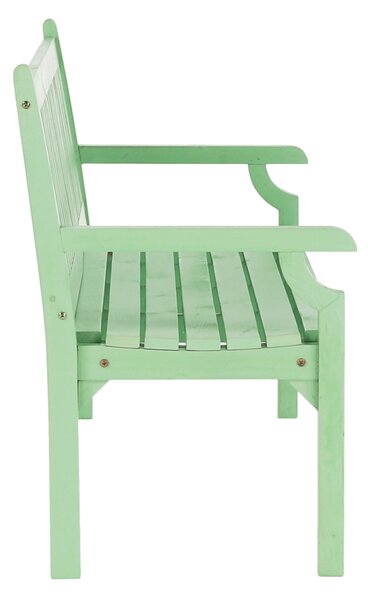 KONDELA Dřevěná zahradní lavička, neo mint, 150 cm, KOLNA