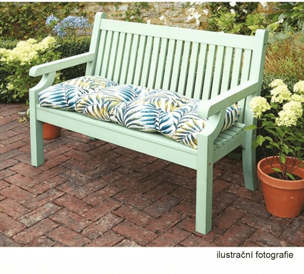 KONDELA Dřevěná zahradní lavička, neo mint, 150 cm, KOLNA