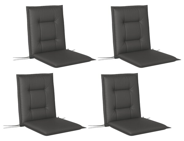Outsunny Sada 4 Polstrů na Židle 108 x 50 x 5 cm s Popruhy, Venkovní a Vnitřní Polstry, Podložky na Židle, Podložky na Lavice pro Zahradní Nábytek, Jí