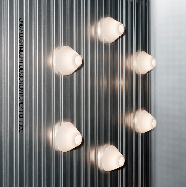 HAY Nástěnná lampa Ono Flush Ø350, White Opal