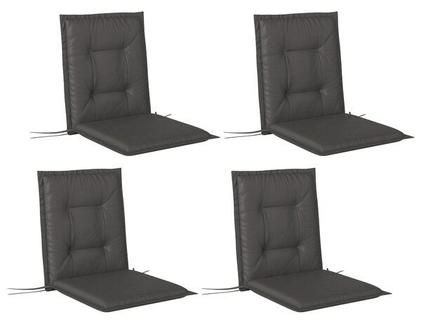 Outsunny Sada 4 Polstrů na Židle 108 x 50 x 5 cm s Popruhy, Venkovní a Vnitřní Polstry, Podložky na Židle, Podložky na Lavice pro Zahradní Nábytek, Jí