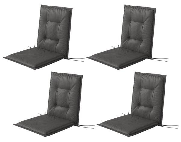 Outsunny Sada 4 Polstrů na Židle 108 x 50 x 5 cm s Popruhy, Venkovní a Vnitřní Polstry, Podložky na Židle, Podložky na Lavice pro Zahradní Nábytek, Jí