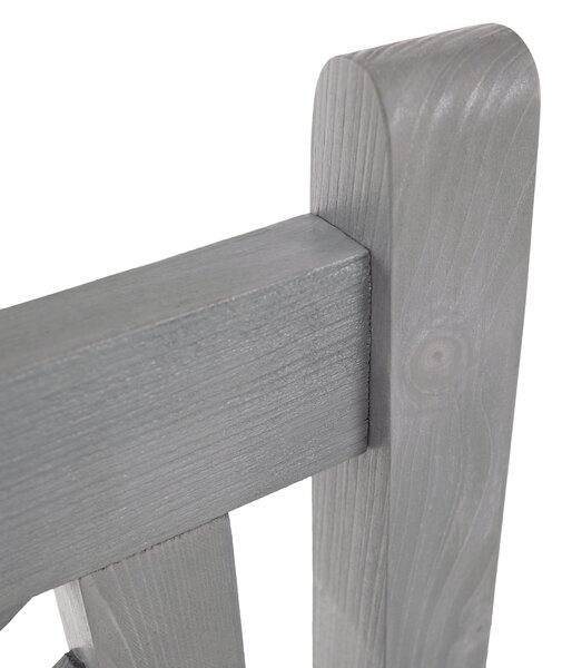 KONDELA Dřevěná zahradní lavička, šedá, 150 cm, FABLA