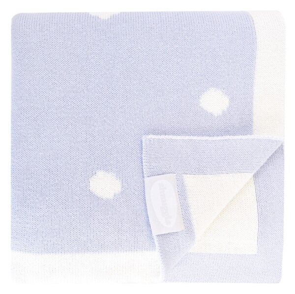 Shnuggle Luxusní pletená deka modrá