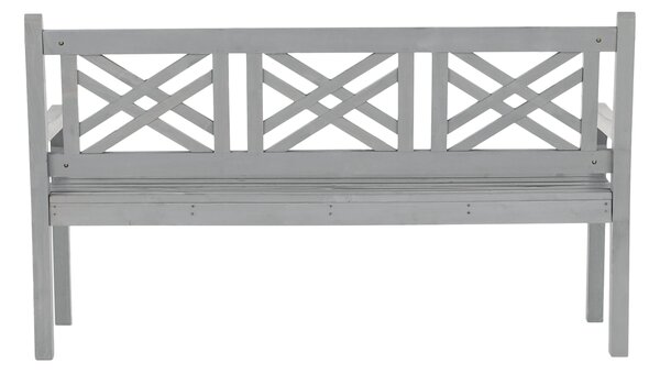 KONDELA Dřevěná zahradní lavička, šedá, 150 cm, FABLA