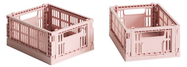 HAY Úložné boxy Colour Crate, Mini, 2 kusy, Blush