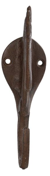 Litinový držák na květináč Horse, 5,5x20 cm, hnědá