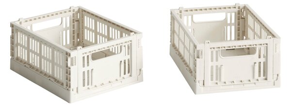 HAY Úložné boxy Colour Crate, Mini, 2 kusy, Off-white