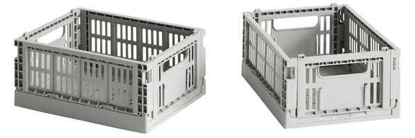 HAY Úložné boxy Colour Crate, Mini, 2 kusy, Light grey