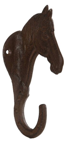 Litinový držák na květináč Horse, 5,5x20 cm, hnědá