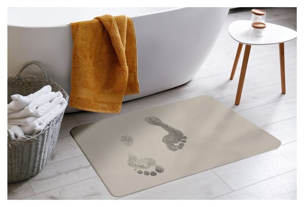 Šedá koupelnová předložka z křemeliny 50x70 cm Diatonella – douceur d'intérieur